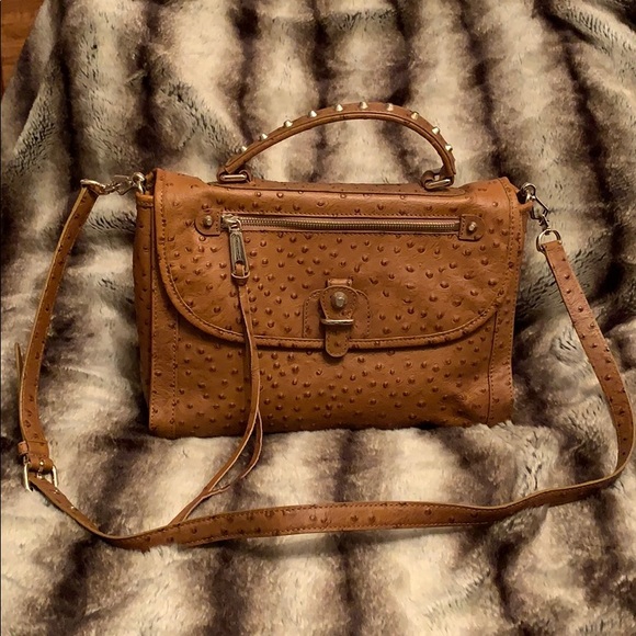 Rebecca Minkoff Handbags - Rebecca Minkoff Ostritch Leather Bag in Tan